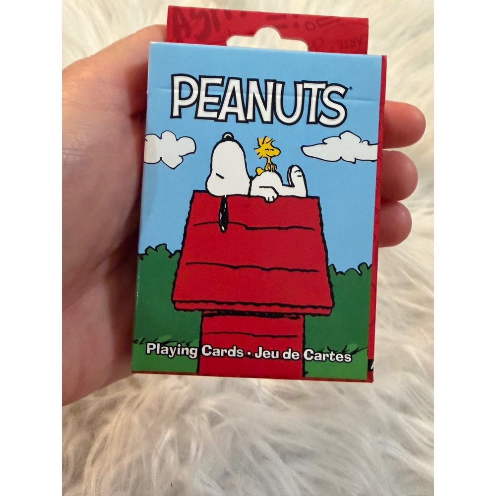 Peanuts Snoopy Woodstock Playing Cards Deck Aquarius Charlie Brown Sally Red Box
